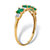 Genuine Green Emerald and Diamond Accent Princess-Cut Ring in Solid 10k Yellow Gold .66 TCW-12 at PalmBeach Jewelry