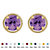 Genuine Birthstone Round Stud Earrings in 10k Yellow Gold 7.5 mm-102 at Direct Charge presents PalmBeach