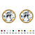 Genuine Birthstone Round Stud Earrings in 10k Yellow Gold 7.5 mm-104 at Direct Charge presents PalmBeach