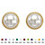Genuine Birthstone Round Stud Earrings in 10k Yellow Gold 7.5 mm-106 at Direct Charge presents PalmBeach