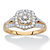Diamond Halo Cushion-Shaped Engagement Ring 1/2 TCW in Solid 10k Yellow Gold-11 at PalmBeach Jewelry