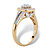 Diamond Halo Cushion-Shaped Engagement Ring 1/2 TCW in Solid 10k Yellow Gold-12 at PalmBeach Jewelry