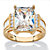 Emerald-Cut Cubic Zirconia Engagement Ring 13.22 TCW in 14k Yellow Gold over Sterling Silver-11 at PalmBeach Jewelry