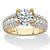 Round Multi-Row Cubic Zirconia Engagement Ring 2.69 TCW in 14k Yellow Gold over Sterling Silver-11 at PalmBeach Jewelry