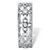 Round Cubic Zirconia Filigree Eternity Ring .25 TCW in Sterling Silver-12 at PalmBeach Jewelry