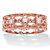 Round Cubic Zirconia Filigree Eternity Ring .25 TCW in Rose Gold-Plated Sterling Silver-11 at PalmBeach Jewelry