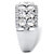 Round Multi-Row Cubic Zirconia Cluster Ring 2.53 TCW in Sterling Silver-12 at PalmBeach Jewelry