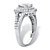 Round Cubic Zirconia Double Halo Engagement Ring 2.17 TCW in Platinum over Sterling Silver-12 at PalmBeach Jewelry