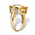 Cushion-Cut Genuine Citrine and White Topaz Cocktail Ring 8.60 TCW in 14k Yellow Gold over Sterling Silver-12 at PalmBeach Jewelry
