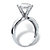 Round Cubic Zirconia Solitaire Engagement Ring 3.50 TCW in Solid 10k White Gold-12 at PalmBeach Jewelry