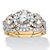 Round Cubic Zirconia 2-Piece Triple Halo Wedding Ring Set 2.95 TCW in Solid 10k Yellow Gold-11 at PalmBeach Jewelry