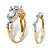 Round Cubic Zirconia 2-Piece Triple Halo Wedding Ring Set 2.95 TCW in Solid 10k Yellow Gold-12 at PalmBeach Jewelry