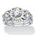 Round Cubic Zirconia 2-Piece Triple Halo Wedding Ring Set 2.95 TCW in Solid 10k White Gold-11 at PalmBeach Jewelry