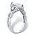 Marquise-Cut Cubic Zirconia Halo Crossover Engagement Ring 2.48 TCW in Sterling Silver-12 at PalmBeach Jewelry
