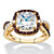 Chocolate and White Cubic Zirconia Halo Engagement Ring 2.94 TCW in 14k Gold over Sterling Silver-11 at Direct Charge presents PalmBeach