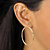 Polished 4-Pair Set of Hoop Earrings in 18k Yellow Gold over Sterling Silver 2" 1.5" 1.25" .75"-15 at PalmBeach Jewelry