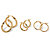 Polished 4-Pair Set of Hoop Earrings in 18k Yellow Gold Plated Sterling Silver (1", 1/2", 3/4")-11 at PalmBeach Jewelry
