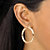 Polished 4-Pair Set of Hoop Earrings in 18k Yellow Gold Plated Sterling Silver (1", 1/2", 3/4")-13 at PalmBeach Jewelry