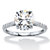 Round Cubic Zirconia Engagement Ring 3.31 TCW in Sterling Silver-11 at PalmBeach Jewelry