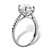 Round Cubic Zirconia Engagement Ring 3.31 TCW in Sterling Silver-12 at PalmBeach Jewelry