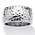 Hammered Wide Band Ring in Silvertone (11mm)-11 at PalmBeach Jewelry