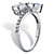 2.74 TCW Round Cubic Zirconia 2-Stone Bypass Ring Sterling Silver-12 at PalmBeach Jewelry