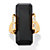 Genuine Black Onyx and Cubic Zirconia Cocktail Ring .59 TCW in 18k Gold over Sterling Silver-11 at PalmBeach Jewelry