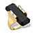 Genuine Black Onyx and Cubic Zirconia Cocktail Ring .59 TCW in 18k Gold over Sterling Silver-15 at PalmBeach Jewelry