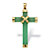 Genuine Green Jade and 10k Yellow Gold Cross Pendant 1 1/2"-11 at PalmBeach Jewelry
