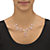 Pink Crystal Floral Vine 2-Piece Drop Earrings and Necklace Set in Silvertone 16.5"-19.5"-13 at PalmBeach Jewelry