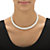 Princess-Cut Crystal 2-Piece Drop Earrings and Open Collar Necklace Set in Silvertone 13"-13 at PalmBeach Jewelry