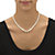 Simulated Pearl and Crystal 3-Piece Strand Necklace, Earrings and Bracelet Set in Gold Tone 16.5"-16 at PalmBeach Jewelry