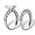 Marquise-Cut Cubic Zirconia 2-Piece Wedding Ring Set 3.30 TCW in Platinum over Sterling Silver-12 at PalmBeach Jewelry