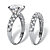 Round Cubic Zirconia 2-Piece Wedding Ring Set 5.30 TCW in Platinum over Sterling Silver-12 at PalmBeach Jewelry