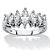 Marquise-Cut Cubic Zirconia Anniversary Band 1.50 TCW in Platinum over Sterling Silver-11 at PalmBeach Jewelry