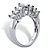 Marquise-Cut Cubic Zirconia Anniversary Band 1.50 TCW in Platinum over Sterling Silver-12 at PalmBeach Jewelry
