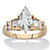 Marquise-Cut and Baguette Cubic Zirconia Engagement Ring 2.57 TCW in 14k Gold over Sterling Silver-11 at PalmBeach Jewelry