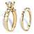Round and Baguette Cubic Zirconia 2-Piece Wedding Ring Set 2.22 TCW in Solid 10k Yellow Gold-12 at PalmBeach Jewelry
