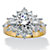 Round and Marquise-Cut Cubic Zirconia Starburst Cocktail Ring 3.61 TCW Gold-Plated-11 at PalmBeach Jewelry