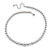 Round Simulated Pearl and Bead Single Strand Necklace in Silvertone 15"-17"-11 at PalmBeach Jewelry
