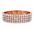 Round Crystal Multi-Row Stretch Bracelet in Rose Gold Tone 7"-11 at PalmBeach Jewelry