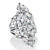 Marquise-Cut Cubic Zirconia Cluster Cocktail Ring 9.30 TCW in Silvertone-11 at PalmBeach Jewelry