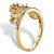 Pear-Cut Cubic Zirconia Crown Ring .61 TCW in 14k Gold over Sterling Silver-12 at PalmBeach Jewelry
