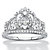 Pear-Cut Cubic Zirconia Crown Ring .61 TCW in Sterling Silver-11 at PalmBeach Jewelry