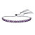 Genuine Purple Amethyst Adjustable Slider Bracelet 3.60 TCW in Platinum over Sterling Silver with Fringe Detail-11 at Direct Charge presents PalmBeach