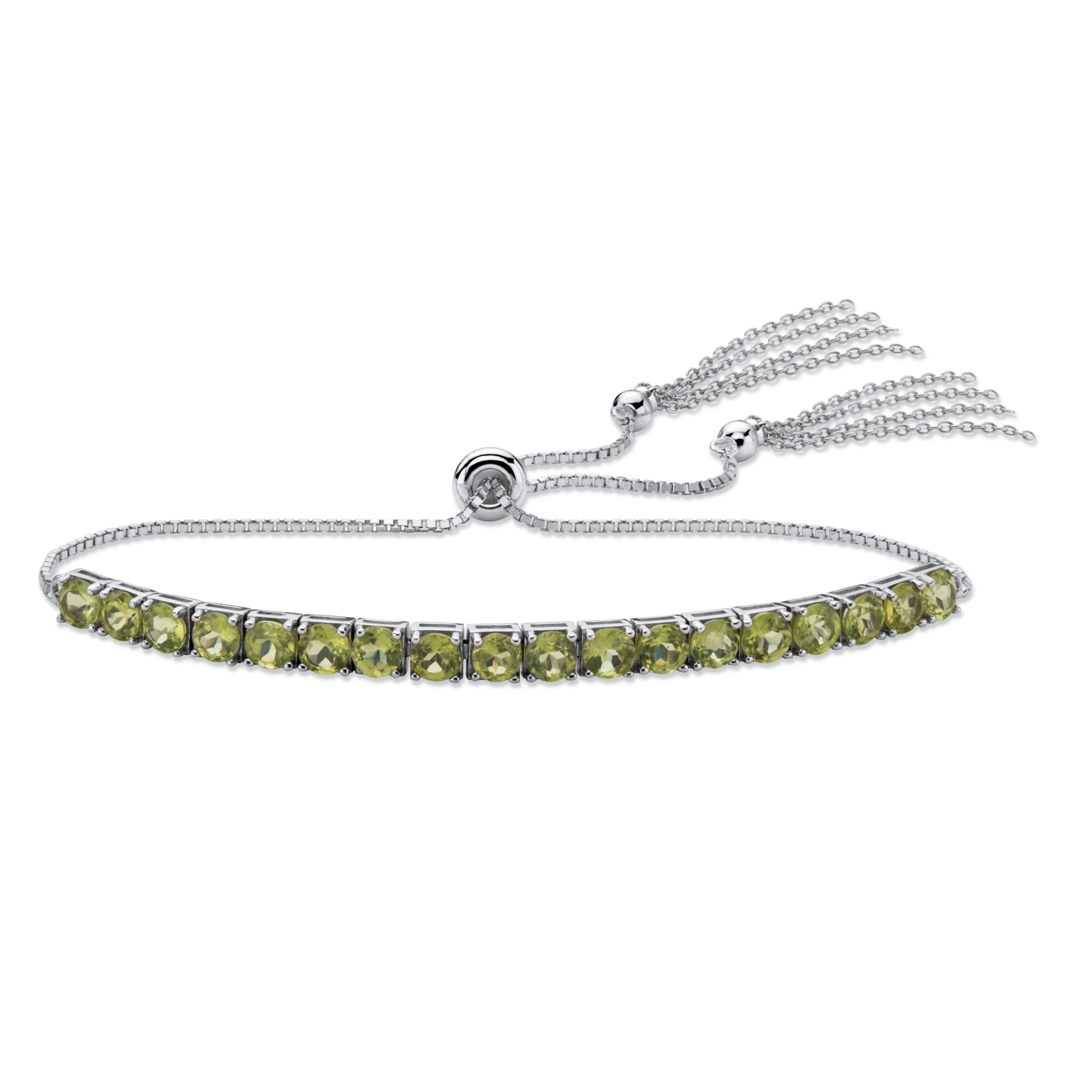 palmbeach jewelry fringe tcw peridot platinum slider adjustable genuine sterling bracelet silver palmbeachjewelry