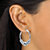 4-Piece Set of Beaded Hoop Earrings, Ball Studs and Adjustable Slider Bracelet in Silvertone 10"-15 at PalmBeach Jewelry