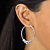 4-Piece Set of Beaded Hoop Earrings, Ball Studs and Adjustable Slider Bracelet in Silvertone 10"-16 at PalmBeach Jewelry
