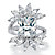 Emerald-Cut and Marquise Cubic Zirconia Starburst Cocktail Ring 10.20 TCW in Silvertone-11 at Direct Charge presents PalmBeach