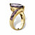 Marquise-Cut Purple Cubic Zirconia and Crystal Cocktail Ring 7.94 TCW Gold-Plated-12 at PalmBeach Jewelry